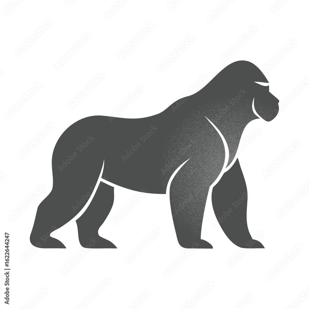 Obraz premium gorilla silhouette vector art