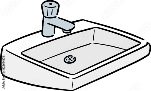 Illustration of wash basin
