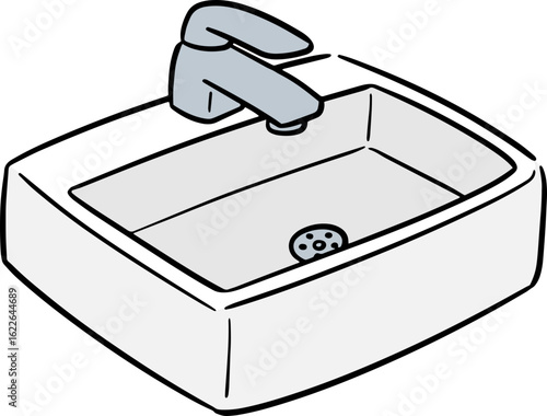 Illustration of wash basin
