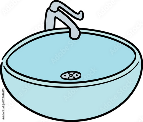 Illustration of wash basin
