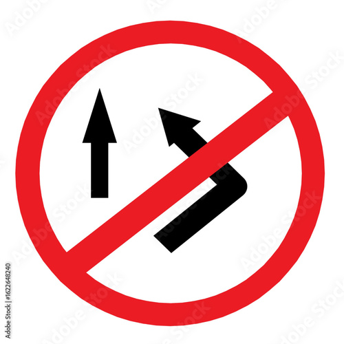 overtaking prohibited traffic sign symbol rules road rules concept illustration design.eps