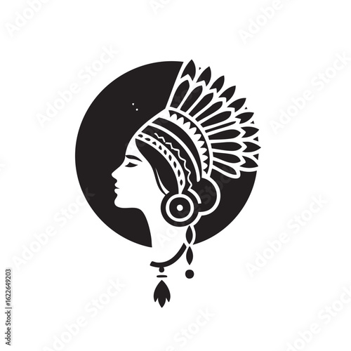 Minimalist Chinese Design black and white silhouette