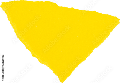 uneven hand torn paper piece isolated on white background