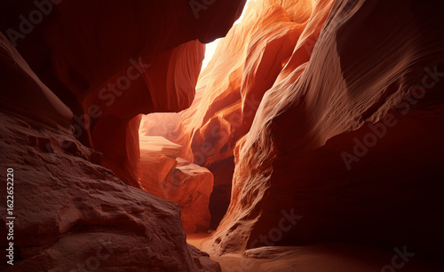 View inside of famous Antelope Canyon. Travel and beauty concept. Antelope Canyon a Natural attraction in the Navajo Reservation near Page, Arizona USA