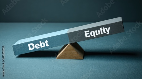 Leveraged Buyout (LBO) concept shown through a tilted scale, with 