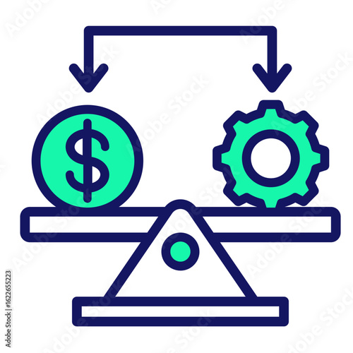 Business Stabilization  Icon Element For Design
