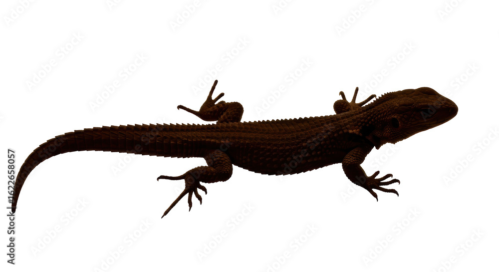 Fototapeta premium Isolated Brown Lizard