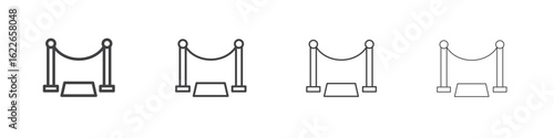Red carpet icon concept Linear Pictogram. Simple element illustration.