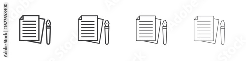 Wills and trusts icon concept Linear Pictogram. Simple element illustration.