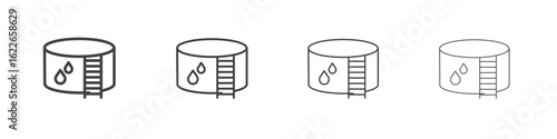Water tank icon concept Linear Pictogram. Simple element illustration.
