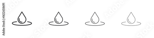 Water drop icon concept Linear Pictogram. Simple element illustration.