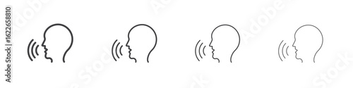 Voice control icon concept Linear Pictogram. Simple element illustration.