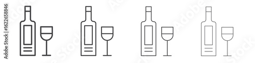 Vodka icon concept Linear Pictogram. Simple element illustration.