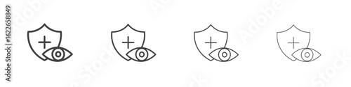Vision insurance icon concept Linear Pictogram. Simple element illustration.