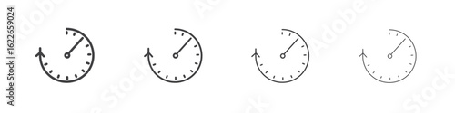 Uptime and downtime icon concept Linear Pictogram. Simple element illustration.