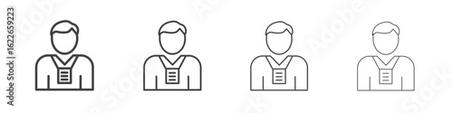 Tourist Guide icon concept Linear Pictogram. Simple element illustration.