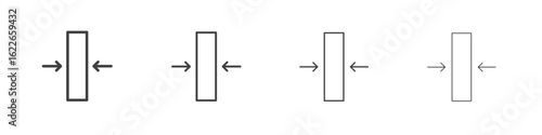 Thickness icon concept Linear Pictogram. Simple element illustration.