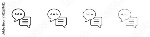 Text chat icon concept Linear Pictogram. Simple element illustration.
