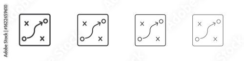 Tactical icon concept Linear Pictogram. Simple element illustration.