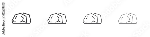 Stone icon concept Linear Pictogram. Simple element illustration.