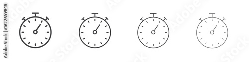 Stopwatch icon concept Linear Pictogram. Simple element illustration.