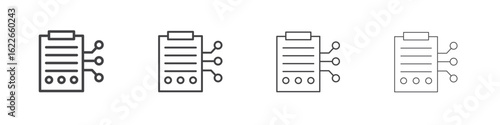 Smart contract icon concept Linear Pictogram. Simple element illustration.