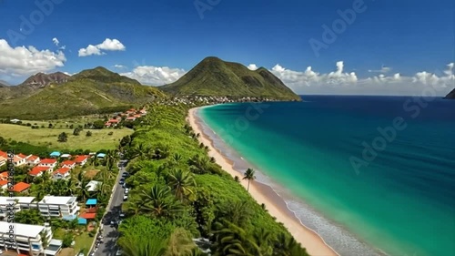 Stunning Aerial View of Saint Martin's Turquoise Coastline