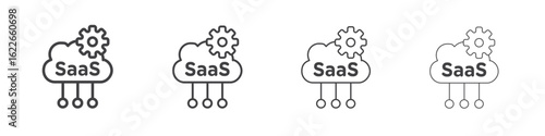 SaaS icon concept Linear Pictogram. Simple element illustration.