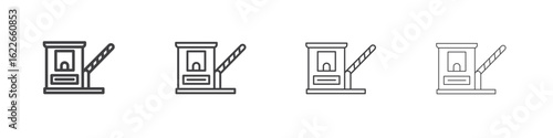 Road toll icon concept Linear Pictogram. Simple element illustration.
