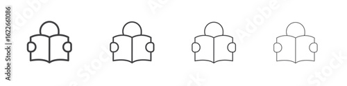 Reading icon concept Linear Pictogram. Simple element illustration.