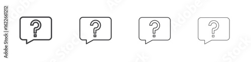 Question icon concept Linear Pictogram. Simple element illustration.