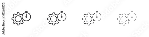 Productivity icon concept Linear Pictogram. Simple element illustration.