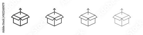 Product release icon concept Linear Pictogram. Simple element illustration.