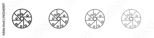 Perpetual motion icon concept Linear Pictogram. Simple element illustration.
