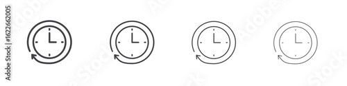 Past icon concept Linear Pictogram. Simple element illustration.
