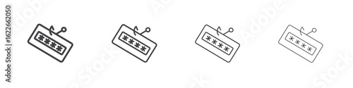 Password phishing icon concept Linear Pictogram. Simple element illustration.