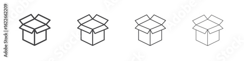 Open box icon concept Linear Pictogram. Simple element illustration.
