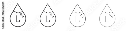 Liter icon concept Linear Pictogram. Simple element illustration.