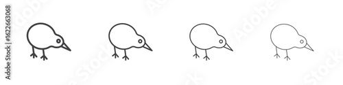Kiwi bird icon concept Linear Pictogram. Simple element illustration.
