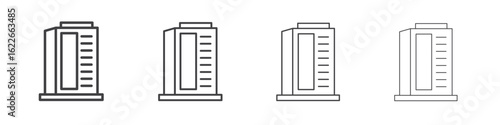 Infrared heat cabin icon concept Linear Pictogram. Simple element illustration.