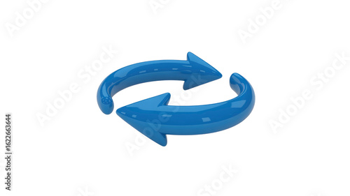 3D Render of Intertwined Circular Arrows Symbolizing Renewal, Recycling, and Continuous Improvement