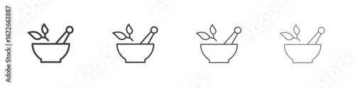 Herbal medicine icon concept Linear Pictogram. Simple element illustration.