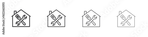 Home repair icon concept Linear Pictogram. Simple element illustration.