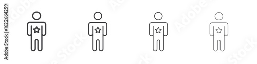 Good human icon concept Linear Pictogram. Simple element illustration.
