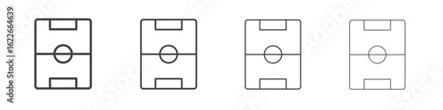 Football field icon concept Linear Pictogram. Simple element illustration.