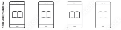 Ebook icon concept Linear Pictogram. Simple element illustration.