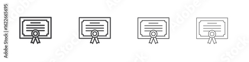 Diploma icon concept Linear Pictogram. Simple element illustration.