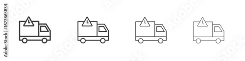 Delivery delay icon concept Linear Pictogram. Simple element illustration.