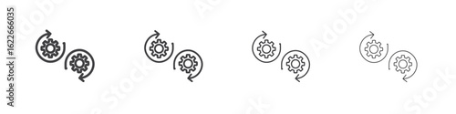 Devops icon concept Linear Pictogram. Simple element illustration.