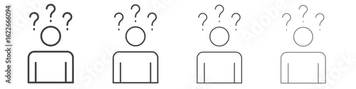 Curious human icon concept Linear Pictogram. Simple element illustration.
